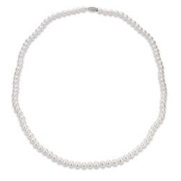 Akoya Cultured Pearl Necklace 14K White Gold 24&quot;