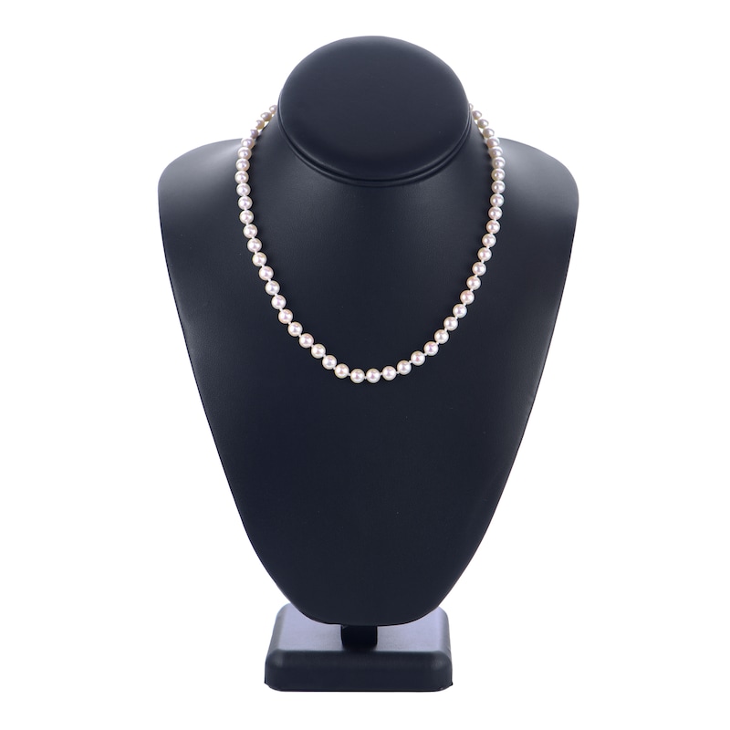 Akoya Cultured Pearl Necklace 14K White Gold 16"