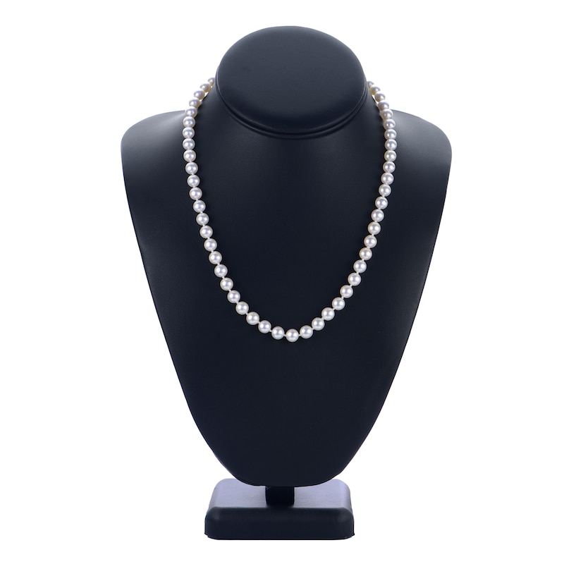 Main Image 4 of Akoya Cultured Pearl Necklace 14K White Gold 18&quot;