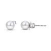 Thumbnail Image 1 of Akoya Cultured Pearl Stud Earrings 14K White Gold