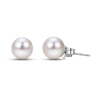 Thumbnail Image 1 of Akoya Cultured Pearl Stud Earrings 18K White Gold