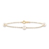 Thumbnail Image 1 of Freshwater Cultured Pearl Station Bracelet 14K Yellow Gold 7.25&quot;