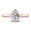 Thumbnail Image 2 of Diamond Solitaire Engagement Ring 3/4 ct tw Bezel-Set Pear-cut 14K Rose Gold (I2/I)
