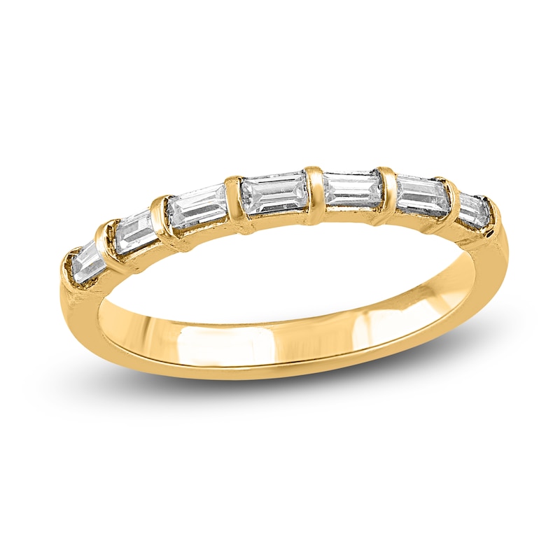 Diamond Stackable Anniversary Band 5/8 ct tw Baguette 14K Gold