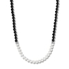 Thumbnail Image 1 of 1933 by Esquire Men's Freshwater Cultured Pearl & Natural Onyx Necklace Sterling Silver 28&quot;