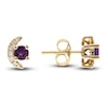 Thumbnail Image 0 of Natural Amethyst Earrings 1/15 ct tw Diamonds 14K Yellow Gold