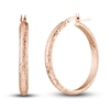 Thumbnail Image 0 of Diamond-Cut In/Out Hoop Earrings 14K Rose Gold 30mm