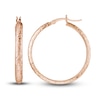 Thumbnail Image 1 of Diamond-Cut In/Out Hoop Earrings 14K Rose Gold 30mm