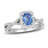 Thumbnail Image 1 of Le Vian Natural Blue Sapphire Ring 1/3 ct tw Diamonds 14K Vanilla Gold