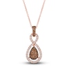 Thumbnail Image 1 of Le Vian Diamond Pendant Necklace 7/8 ct tw Round 14K Strawberry Gold 19&quot;