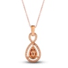 Thumbnail Image 3 of Le Vian Diamond Pendant Necklace 7/8 ct tw Round 14K Strawberry Gold 19&quot;