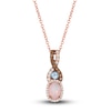 Thumbnail Image 1 of Le Vian Natural Opal & Natural Blue Topaz Necklace 1/4 ct tw Diamonds 14K Strawberry Gold