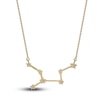 Thumbnail Image 3 of Diamond Virgo Constellation Pendant Necklace 1/6 ct tw Round 14K Yellow Gold