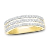 Thumbnail Image 1 of Diamond Triple Row Ring 1/2 ct tw Round 10K Yellow Gold