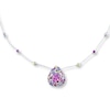 Thumbnail Image 0 of Amethyst Necklace Tanzanite & Peridot Accents Sterling Silver