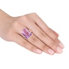 Thumbnail Image 4 of Amethyst Ring 1/2 carat tw Diamonds 14K Rose Gold