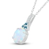 Thumbnail Image 1 of Lab-Created Opal Necklace Sterling Silver