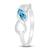 Thumbnail Image 4 of Blue Topaz & Diamond Infinity Ring Sterling Silver