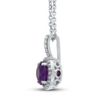 Amethyst & White Topaz Necklace 10K White Gold | Jared