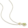 Thumbnail Image 2 of Peridot Necklace 1/15 ct tw Diamonds 10K Yellow Gold