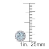 Thumbnail Image 2 of Aquamarine Earrings 1/15 ct tw Diamonds 10K White Gold