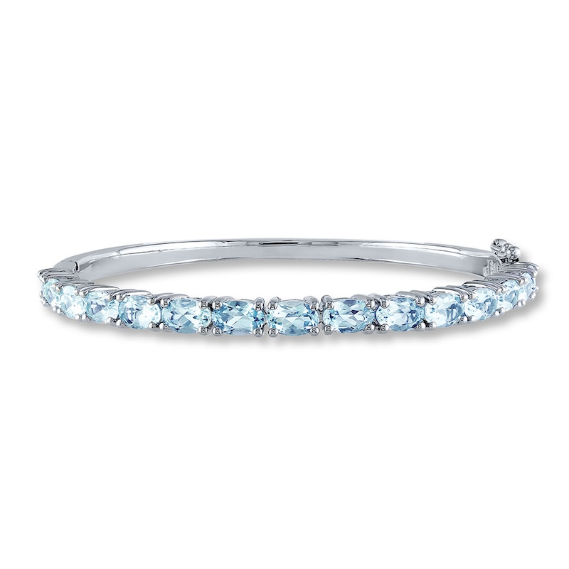 Main Image 1 of Aquamarine Bracelet Sterling Silver