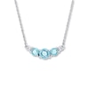 Thumbnail Image 1 of Aquamarine Necklace Diamond Accents 10K White Gold