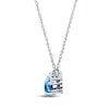 Thumbnail Image 2 of Blue Topaz Necklace Diamond Accents 10K White Gold