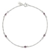 Thumbnail Image 1 of Amethyst Anklet Sterling Silver 9 Length