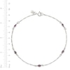 Thumbnail Image 3 of Amethyst Anklet Sterling Silver 9 Length
