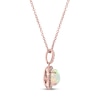 Thumbnail Image 2 of Effy Natural Opal Necklace 1/10 ct tw Diamonds 14K Rose Gold