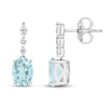 Thumbnail Image 1 of Effy Natural Aquamarine Earrings 1/6 ct tw Diamonds 14K White Gold