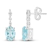 Thumbnail Image 2 of Effy Natural Aquamarine Earrings 1/6 ct tw Diamonds 14K White Gold