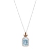 Thumbnail Image 1 of Le Vian Aquamarine Necklace 1/4 ct tw Diamonds 14K Vanilla Gold