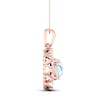 Thumbnail Image 3 of Aquamarine Necklace 5/8 ct tw Diamonds 10K Rose Gold