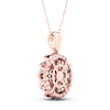 Thumbnail Image 4 of Aquamarine Necklace 5/8 ct tw Diamonds 10K Rose Gold