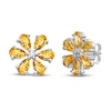 Thumbnail Image 1 of Natural Citrine Earrings Diamond Accents 14K White Gold