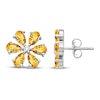 Thumbnail Image 2 of Natural Citrine Earrings Diamond Accents 14K White Gold