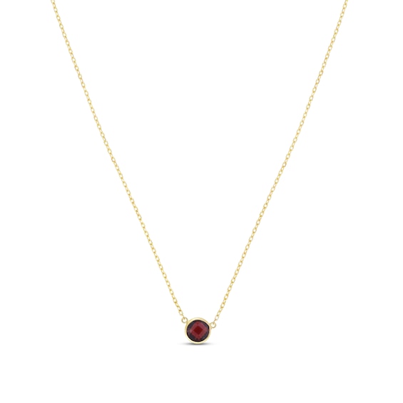 Natural Garnet Necklace 14K Yellow Gold | Jared