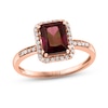 Thumbnail Image 1 of LALI Jewels Natural Rhodolite Garnet Ring 1/8 ct tw Diamonds 14K Rose Gold