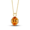 Thumbnail Image 1 of LALI Jewels Natural Citrine Necklace 1/20 ct tw Diamonds 14K Yellow Gold