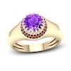 Thumbnail Image 0 of Natural Amethyst & Natural Garnet Ring 1/10 ct tw Diamonds 14K Yellow Gold