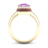 Thumbnail Image 2 of Natural Amethyst & Natural Garnet Ring 1/10 ct tw Diamonds 14K Yellow Gold