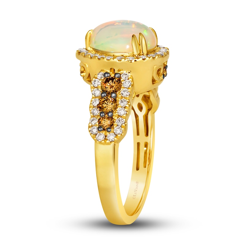 Main Image 4 of Le Vian Natural Opal Ring 3/4 ct tw Diamonds 14K Honey Gold