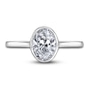 Thumbnail Image 2 of Diamond Solitaire Engagement Ring 1 ct tw Bezel-Set Oval 14K White Gold (I2/I)