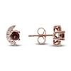 Thumbnail Image 0 of Natural Garnet Earrings 1/15 ct tw Diamonds 14K Rose Gold