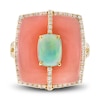 Thumbnail Image 0 of Natural Opal Ring 5/8 ct tw Diamonds 14K Yellow Gold