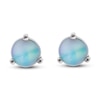 Thumbnail Image 1 of Natural Opal Martini Stud Earrings 14K White Gold