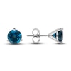 Thumbnail Image 2 of Natural Blue Topaz Martini Stud Earrings 14K White Gold