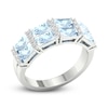 Thumbnail Image 2 of Natural Aquamarine Ring 1/5 ct tw Diamonds 10K White Gold